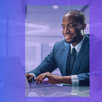 man working on a laptop