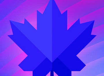 Glowing maple leaf