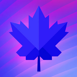 Glowing maple leaf