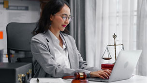 Pretty asian indian business woman as legal services across the board, legal consultant assisting clients with wide array of legal services and offerings, including appraisal and development support.