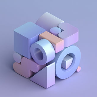 Abstract 3d render, modern background, graphic design