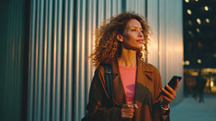 business woman with mobile phone