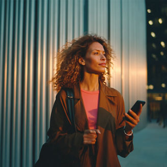 business woman with mobile phone