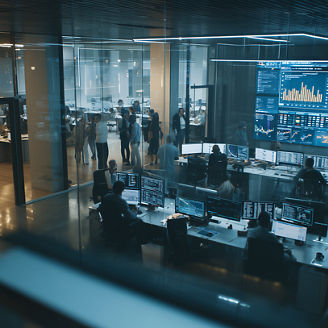 people working in a modern office