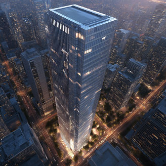 business area skyscraper