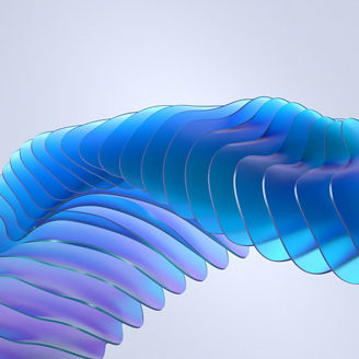 Abstract 3d render, background design, purple and blue futuristic shape