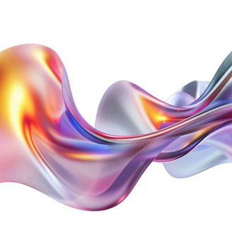 3d abstract gradient wave shape isolated on transparent background, Futuristic modern illustration.