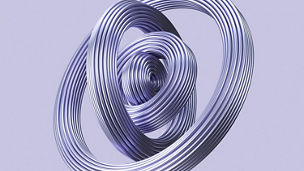 Circle Metallic shapes 3d rendered illustration.