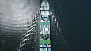 Container Ship Aerial Photo