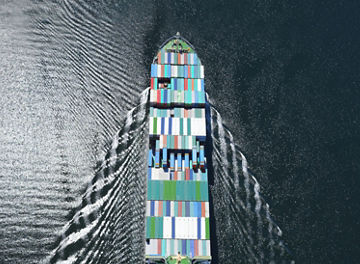Container Ship Aerial Photo