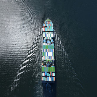 Container Ship Aerial Photo