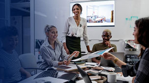 colleagues working on a group project