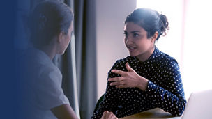 two women having a conversation
