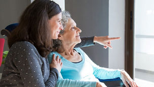 happy mother and daughter