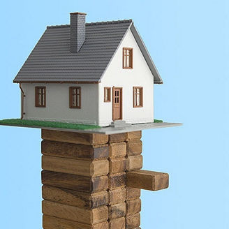 House on Jenga Tower
