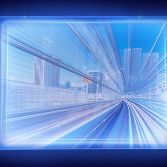 High speed transit through city