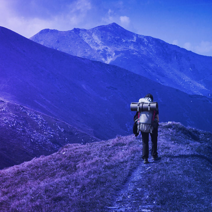 man on mountain