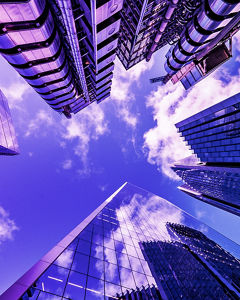 Skyscrapers from below