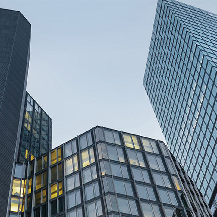 Skyscrapers seen from below