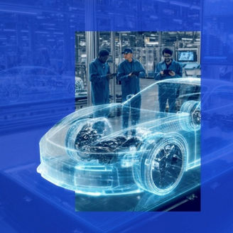 Hologram of a car