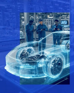 Hologram of a car