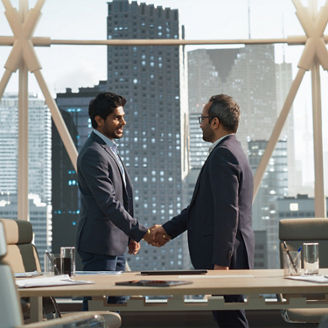 Two men shaking hands