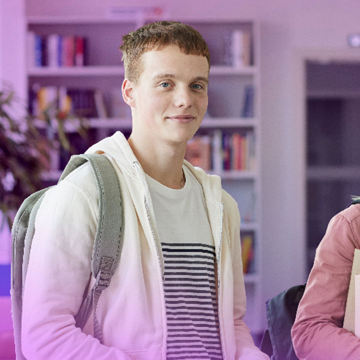 Young people smiling