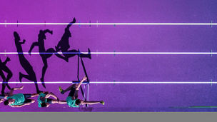 Hürdenläufer von oben