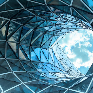 FRANKFURT AM MAIN, GERMANY - MAY 18, 2016: MyZeil - shopping mall in center of Frankfurt. It was designed by Roman architect Massimiliano Fuksas