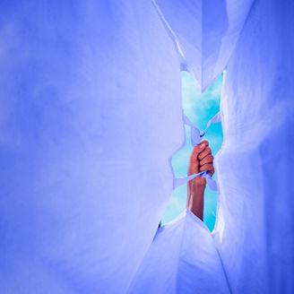 View from inside a shopping bag