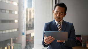 front view business tablet