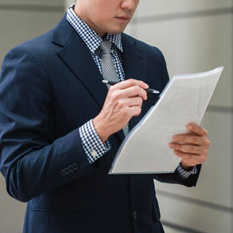 front view business man suit