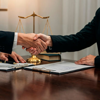 lawyers handshake agreement