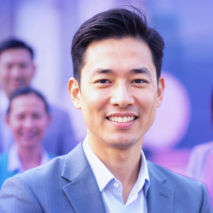 smiling team business people