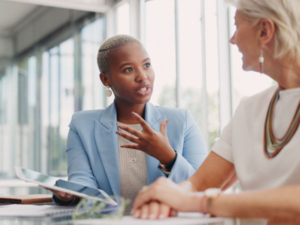 two women in meeting