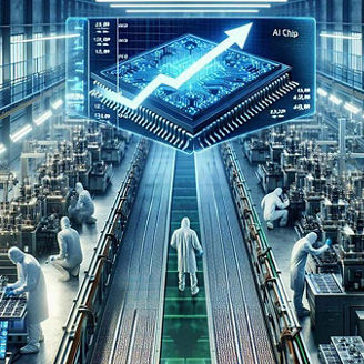 Engineers working on micro chips in laboratory