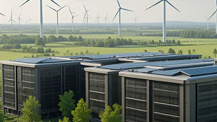 Offices and wind turbines