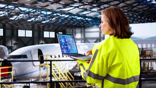 Technician Doing Industrial Inspection Using Tablet Technology