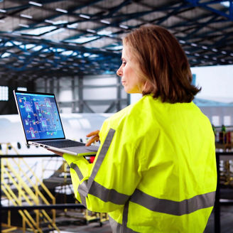 Technician Doing Industrial Inspection Using Tablet Technology