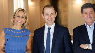 Emily Maitlis, Ryan McCarthy and Jon Sopel at a BLC event