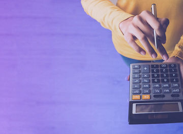 Person using calculator