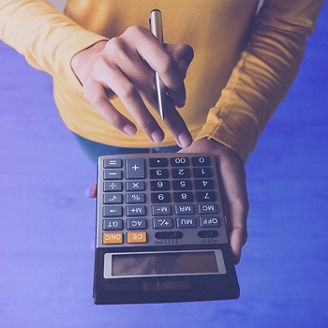 Person using calculator