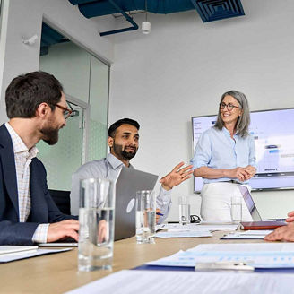 Business people discussing in a meeting