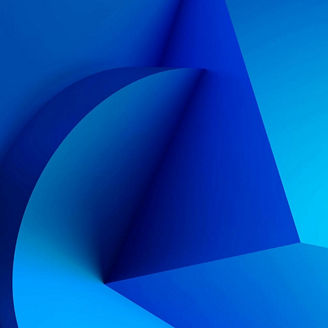 Abstract blue shapes representing cyberattacks