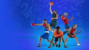 Collage of sportspeople