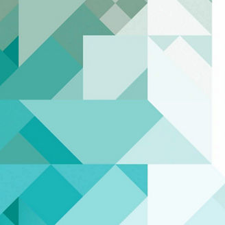 Abstract pattern of green triangles on white background