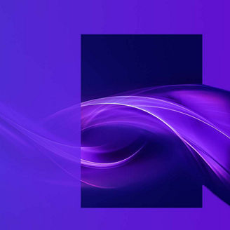 Abstract purple ribbon pouring through window shape