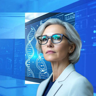 Life Sciences CEO gazing into distance