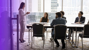 Group of people in board meeting