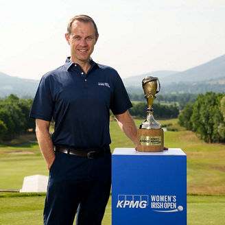 Ryan McCarthy at the K Club in preparation for the KPMG Women's Irish Open